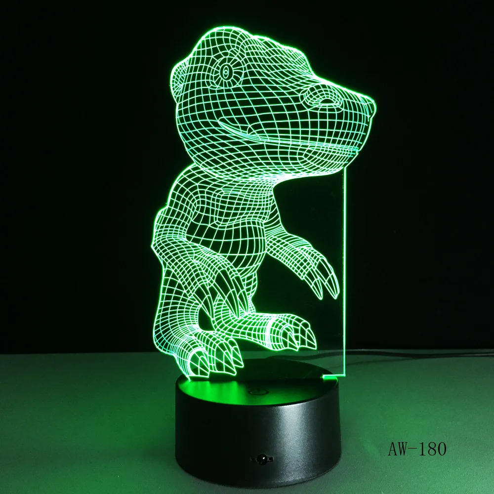 

dinosaur model 3D LED Table Lamp 7 Colors Visual Illusion LED Lights Friends Party Gift Drop AW-180