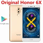 Оригинальный Honor 6X, 4G LTE мобильный телефон, 4 Гб ОЗУ, 64 Гб ПЗУ, 12 Мп, 8 Мп, 2 Мп, 5,5 дюйма, FHD 3340x655, мАч, Kirin, сканер отпечатка пальца
