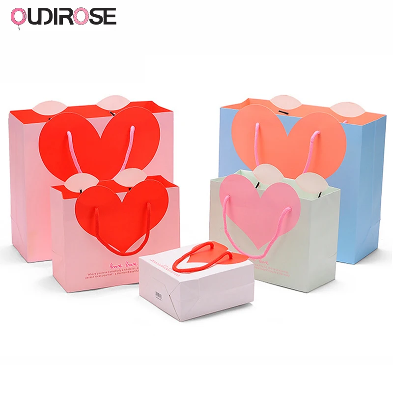 Сумки-тоуты S/M/L с красным сердцем сувенирная упаковка для исповедь товары