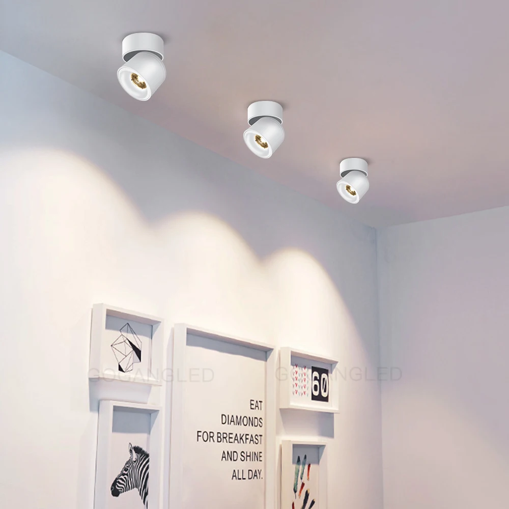 

[DBF]Nordic Surface Mounted Downlight 7W 12W Angle Adjust Ceiling Spot Light AC 85-265V Indoor Bedroom Living room Home Decor