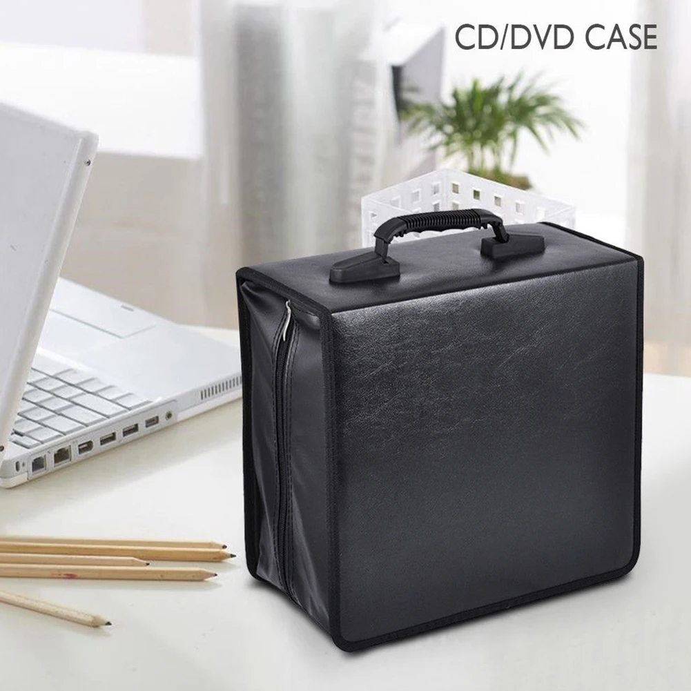 DVD медиа хранения CD сумка Оксфорд Ткань Черный переплет Прочный чехол на молнии