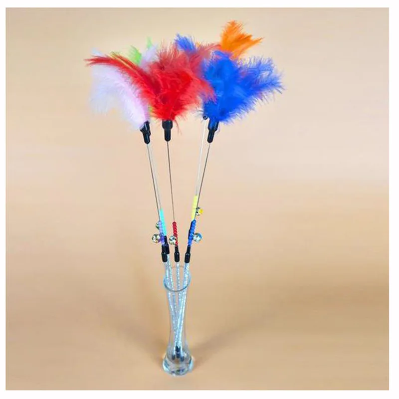 

Cat stick cat toy cat stick feather with Bell pet products