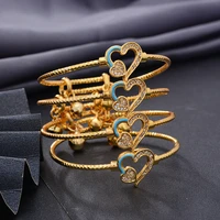 4pcslot 24k gold color bangle for baby child boys girls dubai bride wedding ethiopian bracelet africa bangle arab jewelry
