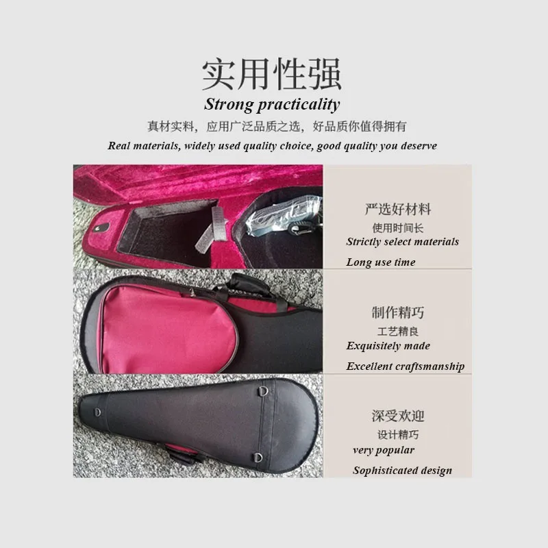 

Freeshipping 4/4 professional violin Case Triangular foam violin hard case violin storage box violin parts