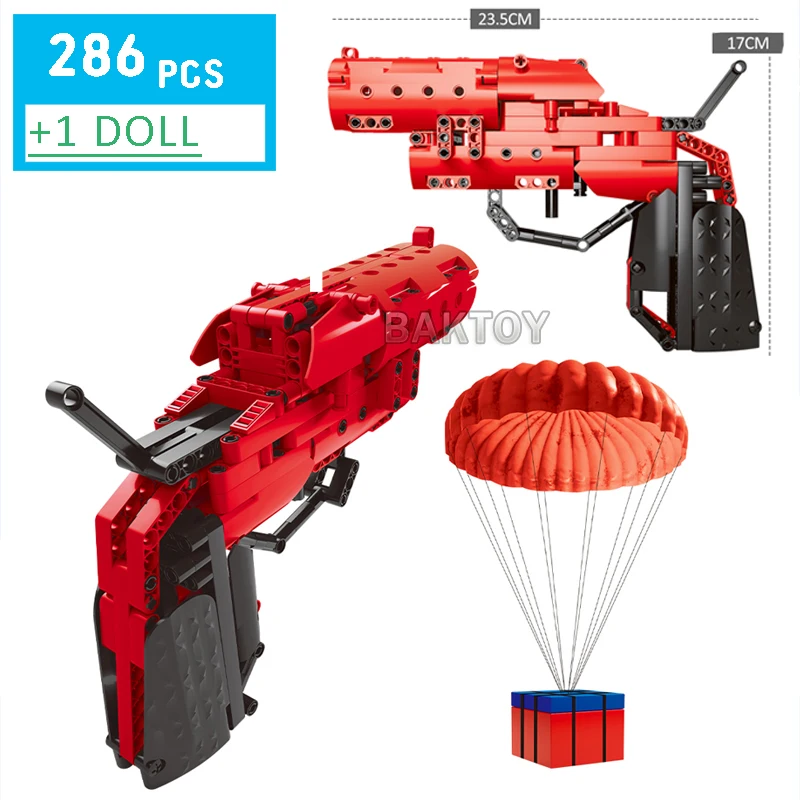 Город круто Пистолеты DIY строительные блоки военные сигнала пистолет армии для