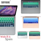 Защитный чехол для клавиатуры ноутбука с испанской раскладкой для Macbook Pro13 A2159 touch bar A1706A1466 A1707A1990A1398A1534A1932