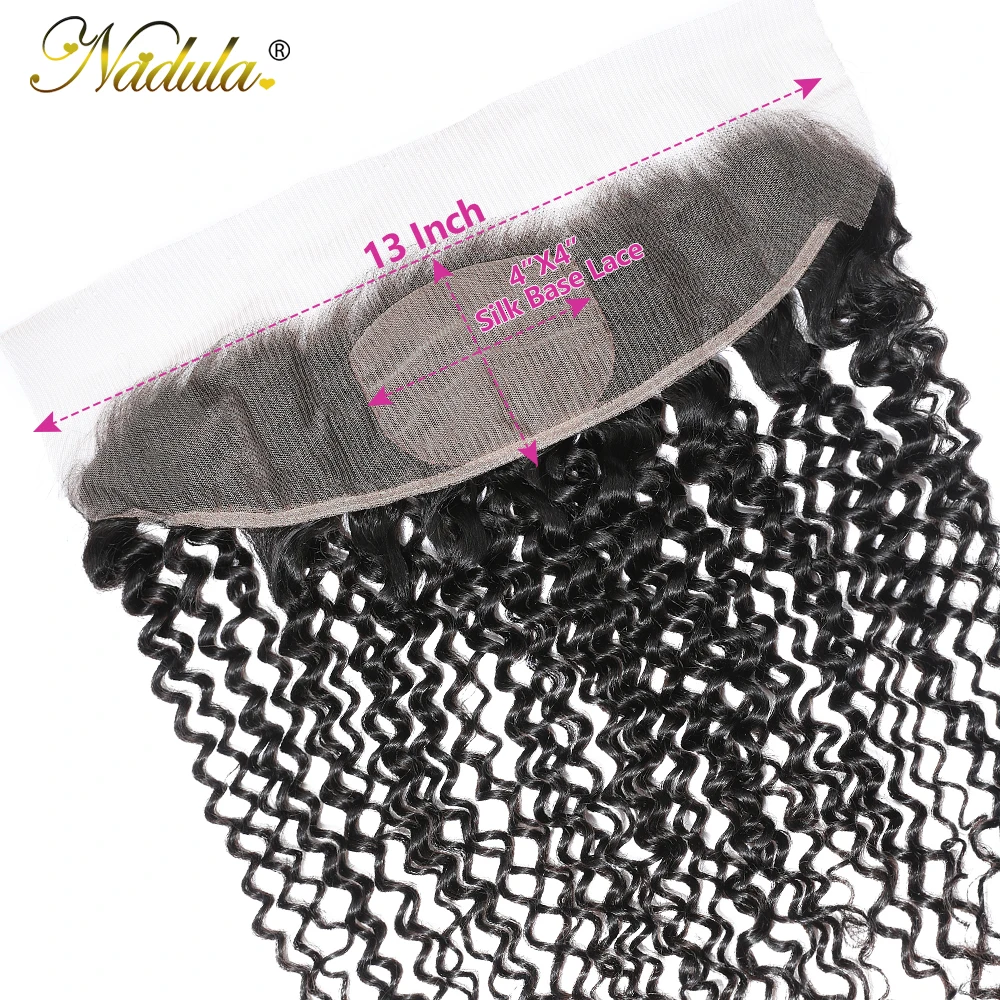 Бразильские волнистые волосы Nadula Фронтальная застежка 100% натуральные