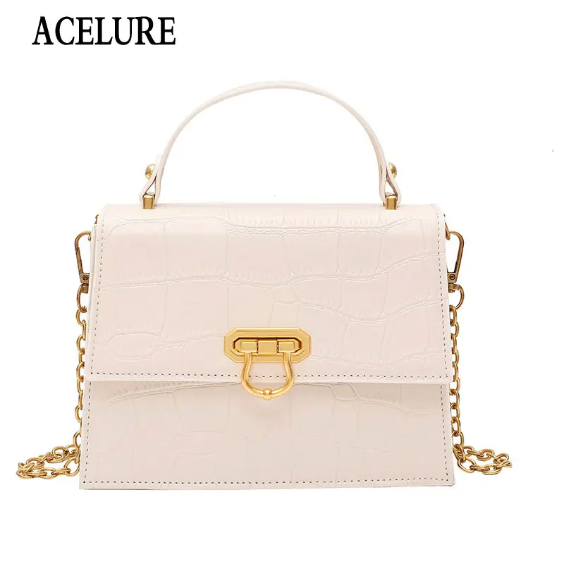 

ACELURE Alligator PU Leather Fashion Solid Color Shoulder Bags for Women Female Cover Crossbody Messenger Bags Aldies Purse Bag