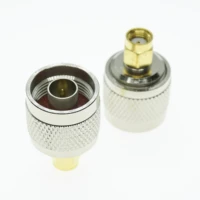1x pcs high quality n male to rpsma rp sma rp sma male plug gold plated brass straight rf connector coaxial adapters