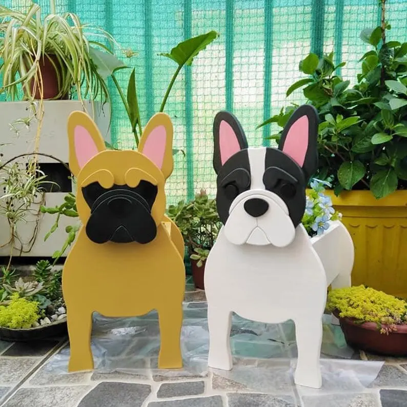 

Dog Planter Animal Shaped Cartoon Succulents Unique Detailed Cute Design Herb Garden Flower Pot For Decoration Terrace Outdoor