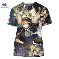 cosplay bungou stray dogs shirt 3d print detective suicide comics tshirts oversized mens t shirts graphic women gym clothing