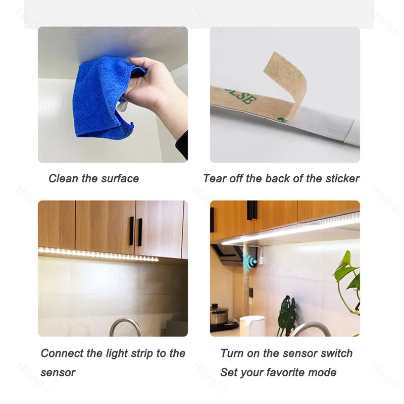 

Quarto Luz Sensor Movimiento Kitchen Gabinete Closet Luces Led Decoracion Dormitorio Armoire Intelligent Human Induction Light