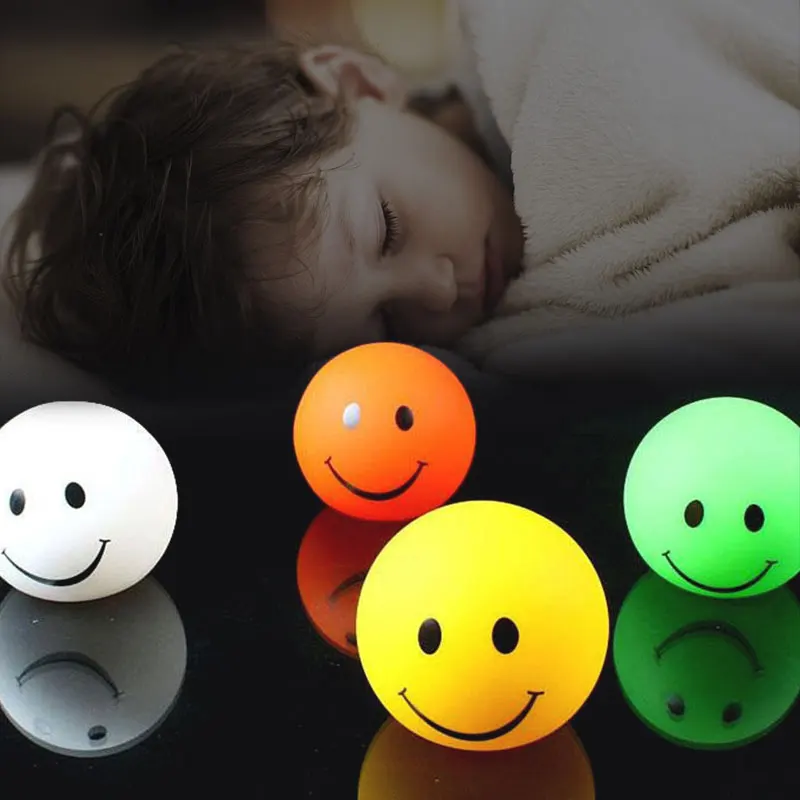 Smile Face LED 7 Color Night Light Bright Lamp Mood Room Home Bedroom Gifts | Лампы и освещение