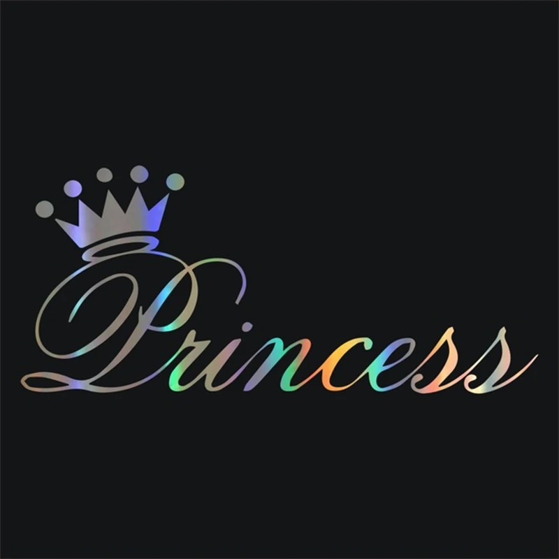 

Car Stickers Decor Motorcycle Decals Beautiful Princess Crown Vinyl Decorative Accessories Waterproof PVC,25cmx11cm