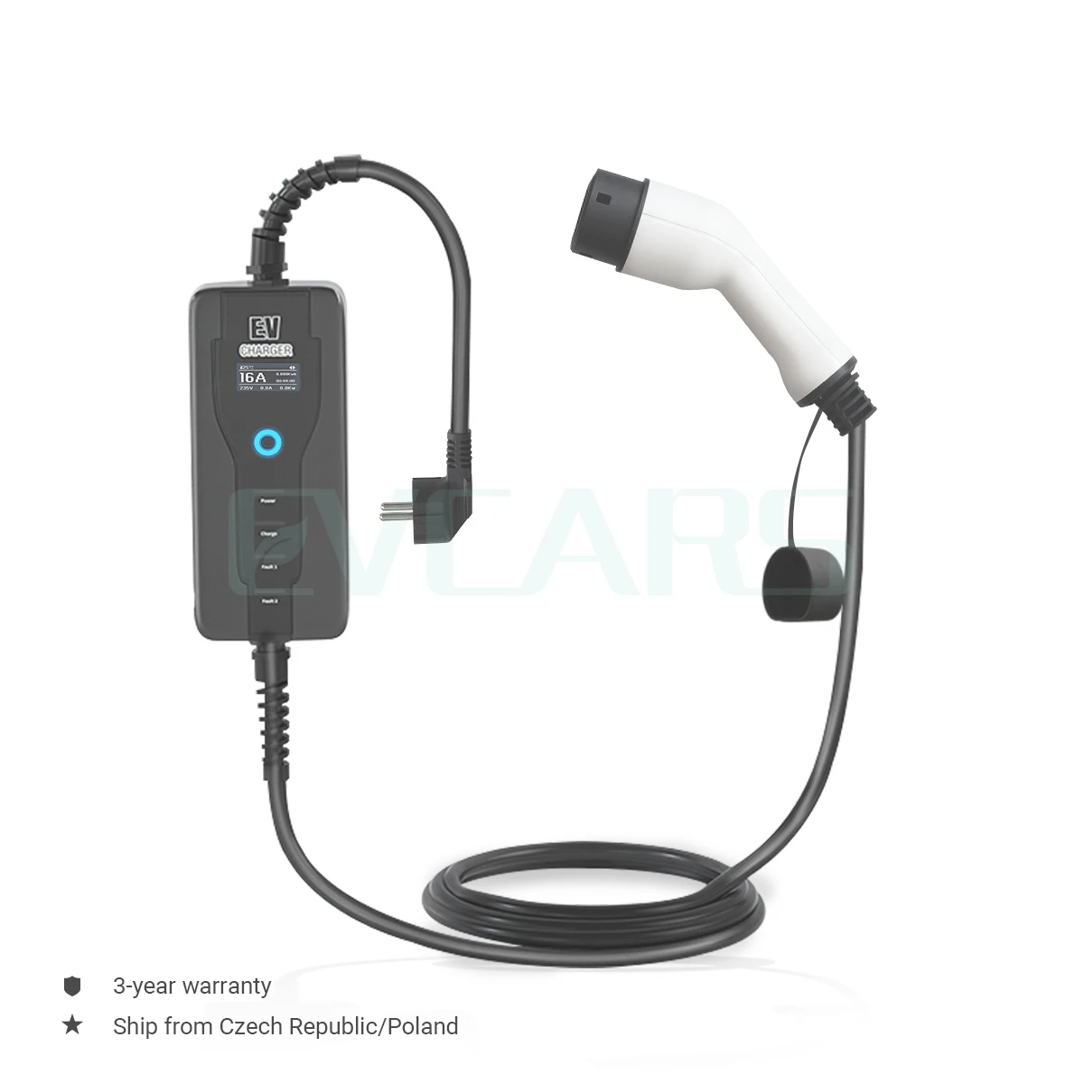 

Type 2 Portable EV Charging Box Cable Switchable 10/16A Schuko Plug Electric Vehicle Car Charger EVSE 2.2/3.6KW