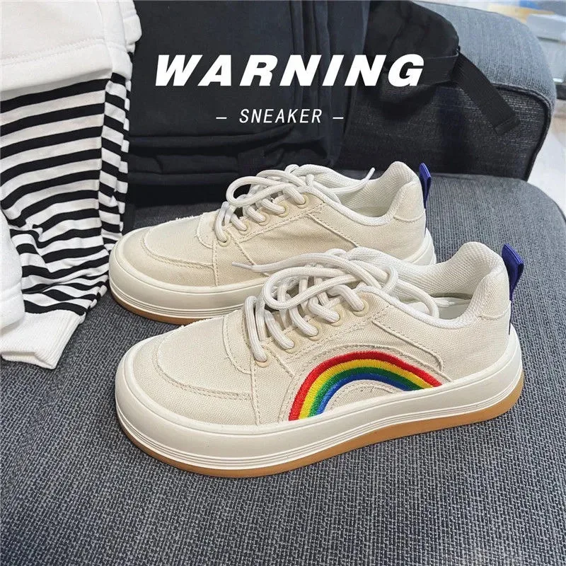 Женские кроссовки спортивная обувь на платформе симпатичная аниме Весенняя