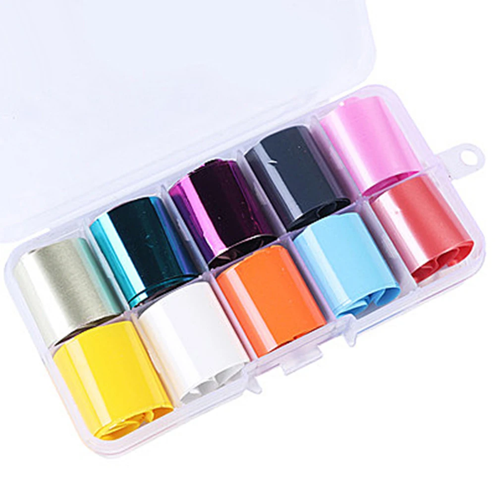 10 листов звездное небо матовая металлическая наклейка для ногтей клей Лепесток