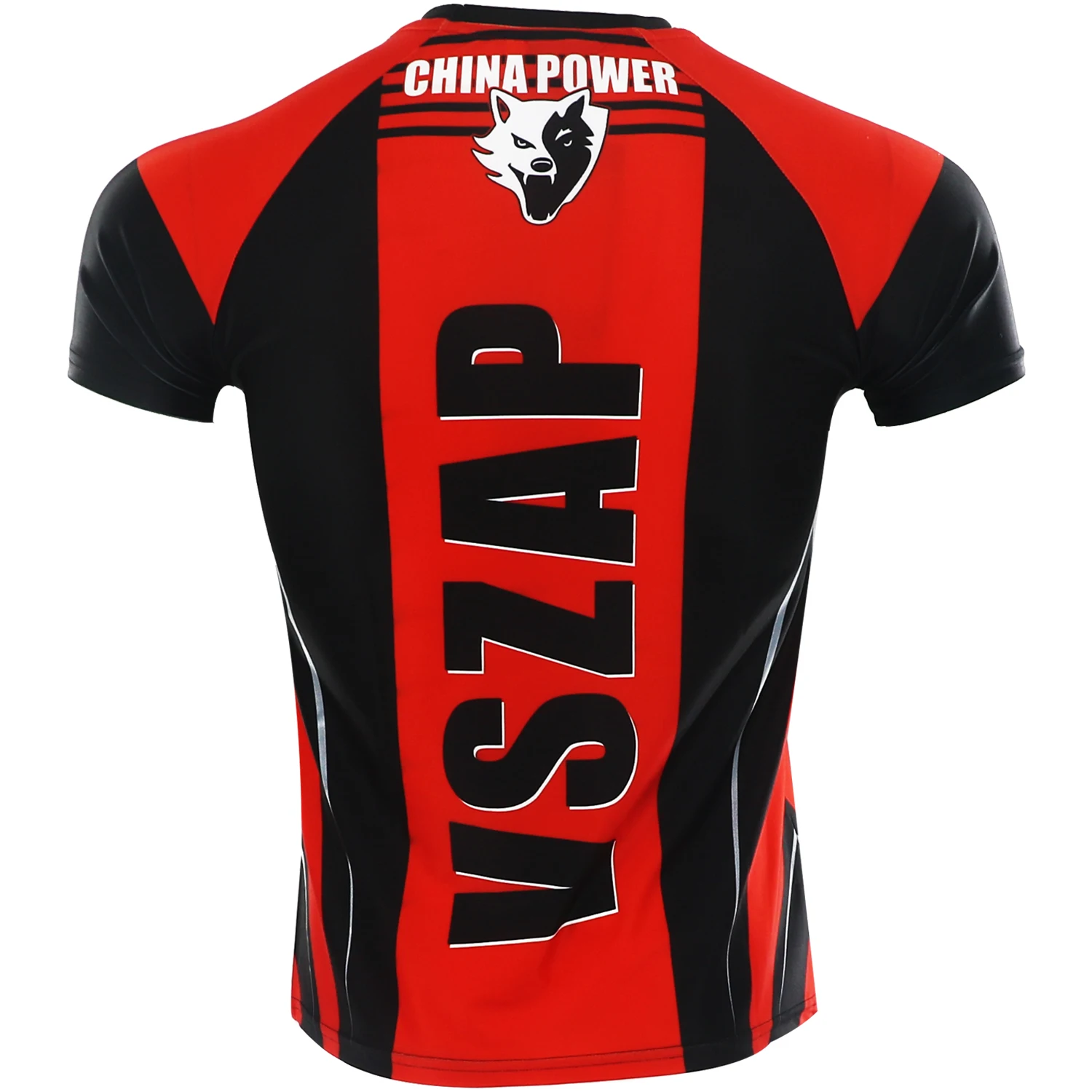 Vszap China Strength Combat Training Fight MMA Gym Sports Short Sleeve T-shirt men's Muscle Quick Drying Clothes |