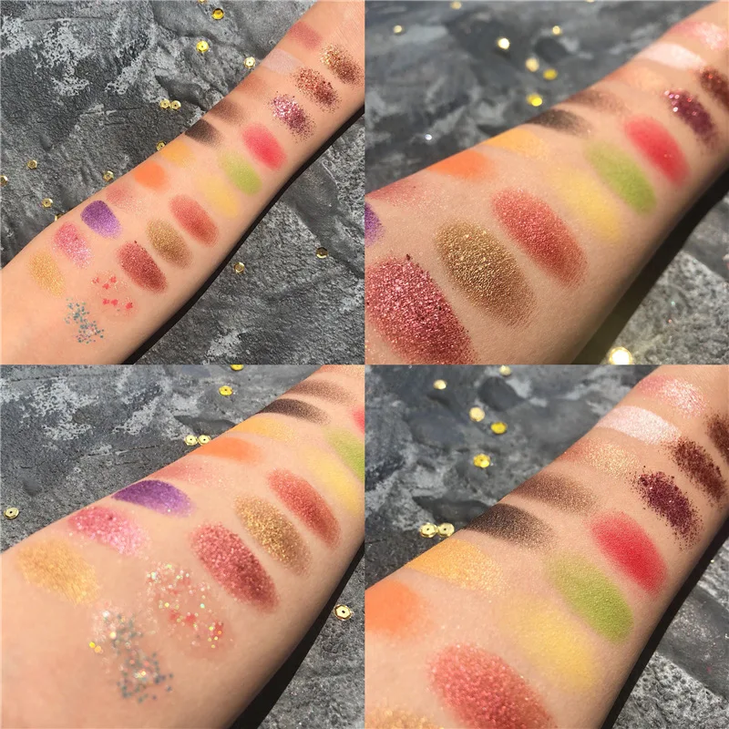 35 Color Diamond Holographic Eyeshadow Palette Shimmer Matte Creamy Metallic EyeShadow Pallete Glitter Pigmented Makeup Palette