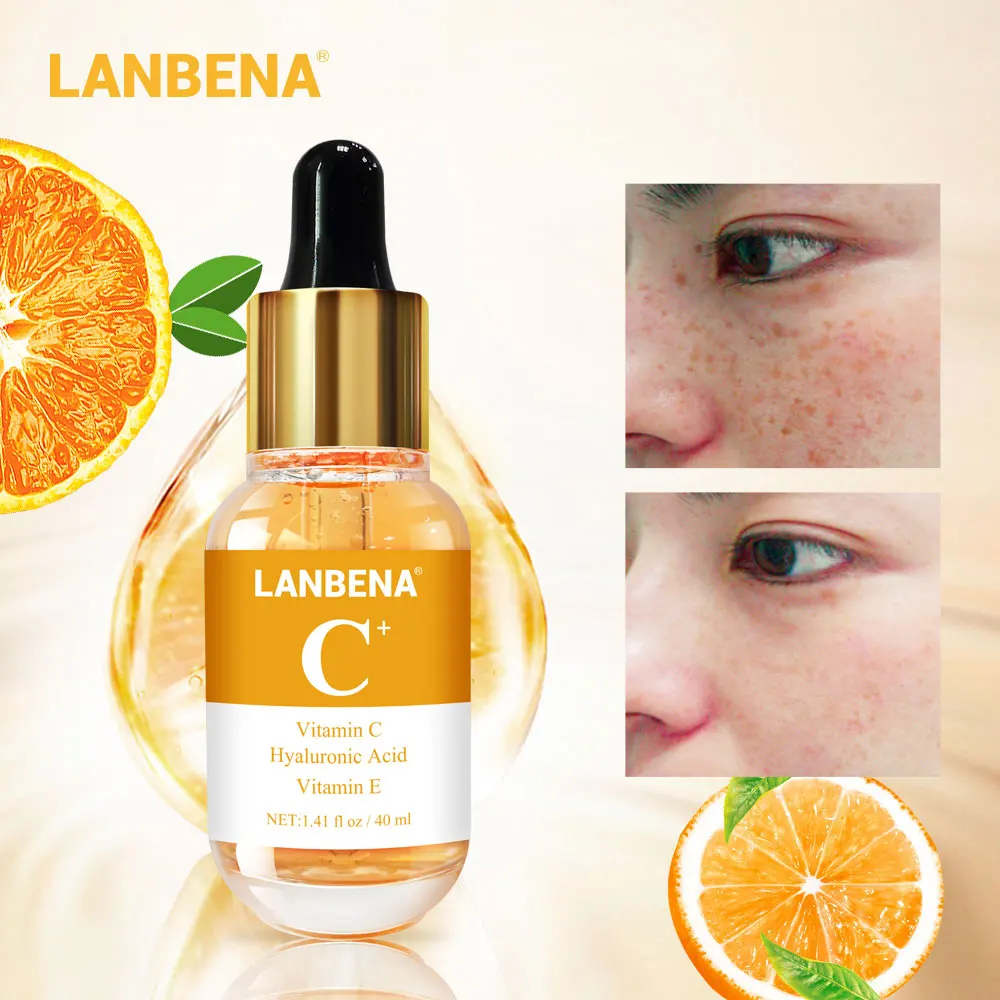 Отбеливающая сыворотка Lanbena витамин С осветляющая питательная эссенция для лица