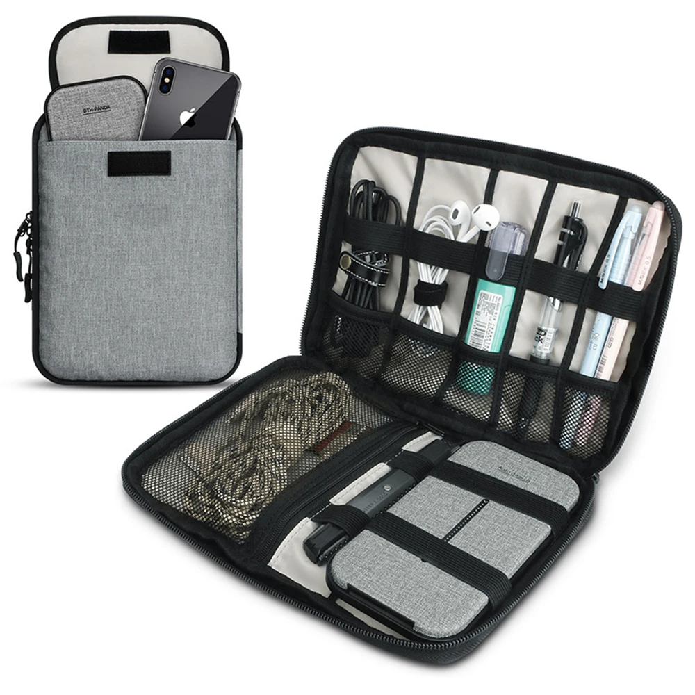 electronic cable organizer bag waterproof travel accessories carry cases cord storage bag for cable charger phone usb sd card free global shipping