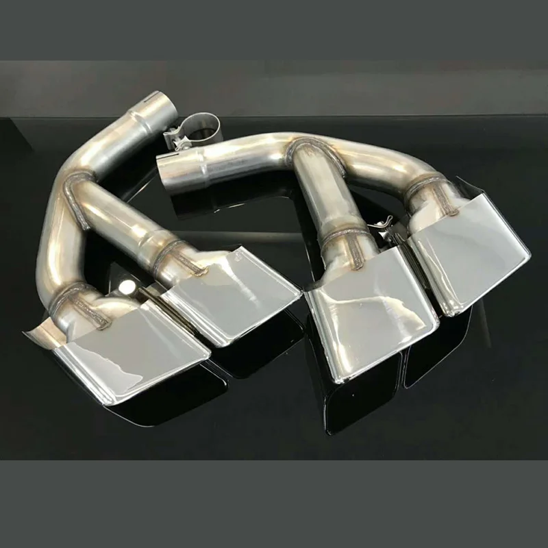 

AK MUFFLER TIP Stainless Steel Exhaust Tip Muffler Tips for Audi Q7 2016-2019 Square Tips Black / Silver Mufflers Tailpipe