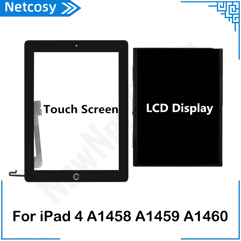 Для iPad 4 A1458 A1459 A1460 ЖК дисплей сенсорный экран домашняя сборка запасные части для