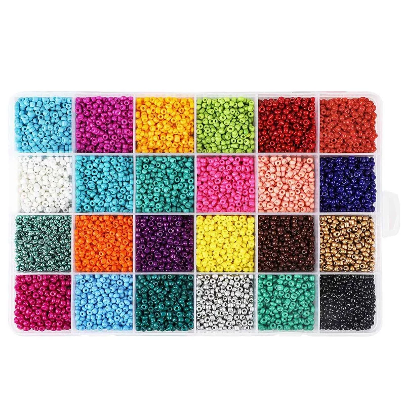 6000 шт. + Бусины пони набор бусин 4 мм маленькие стеклянные радужные бусины для