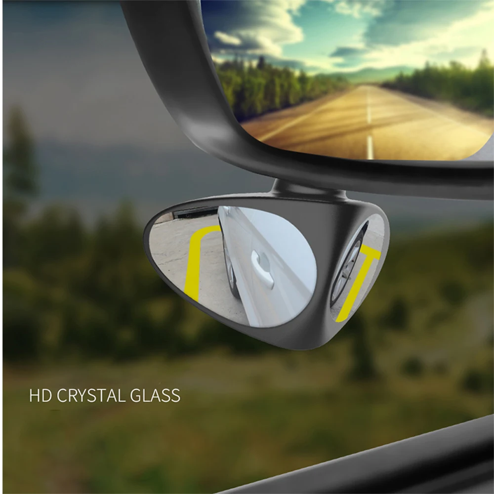 YAZH 360 Degree Convex Rotatable 2 Side Car Blind Spot Mirror Automibile Exterior Rear View Parking Safety Accessories | Автомобили и