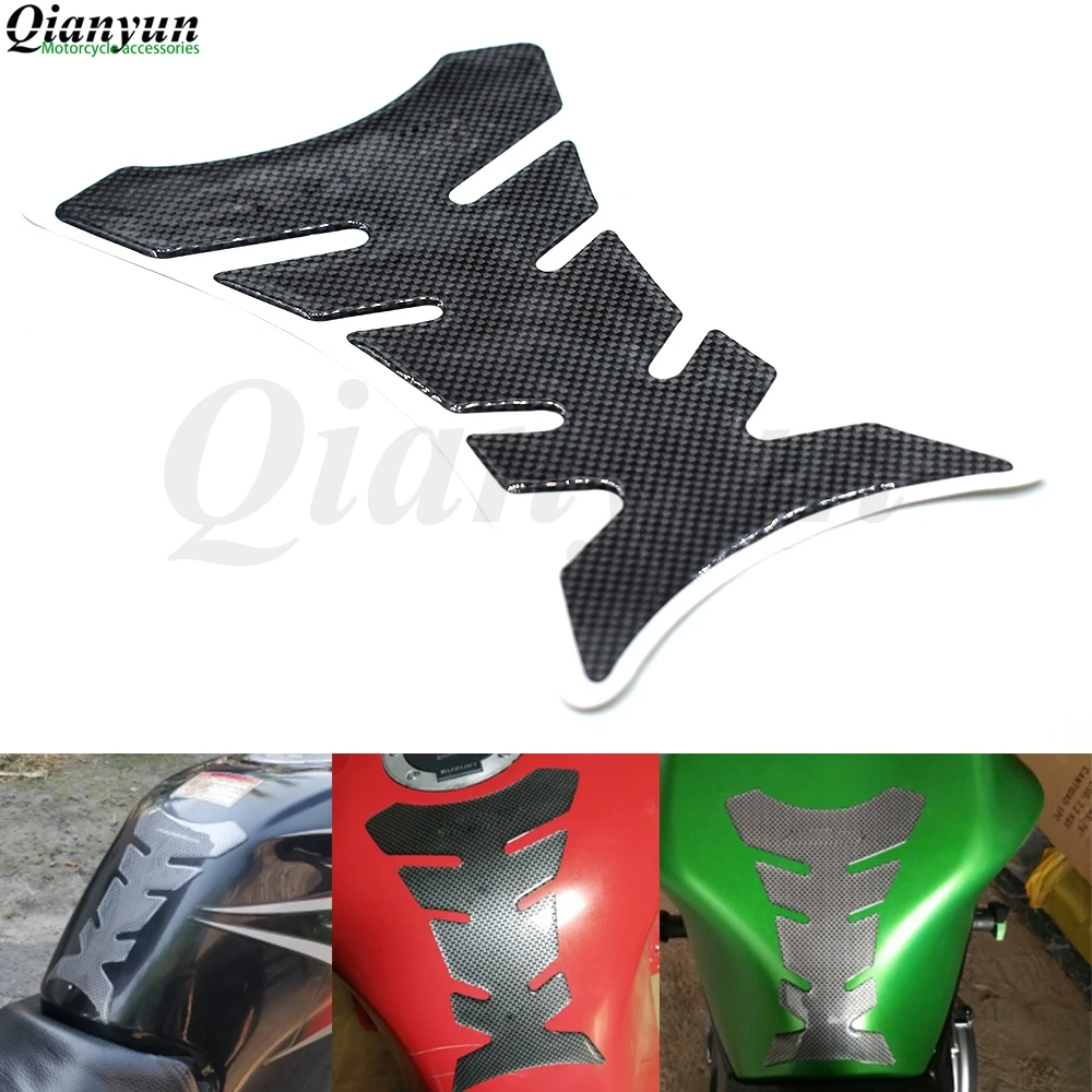 Наклейка на бак из углеродного волокна крышка топливного газа для мотоцикла