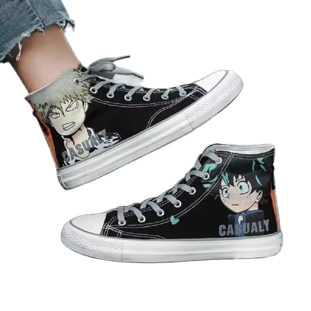 

Unisex Anime Cos My Hero Academia Midoriya Izuku Casual Canvas Shoes plimsolls rope soled shoes