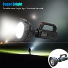 Портативная лампа, перезаряжаемый через Usb налобный фонарь, мощный налобный фонарь с большим радиусом действия, Яркий пластиковый поисковый светильник, сильный светильник, фонасветильник 2022