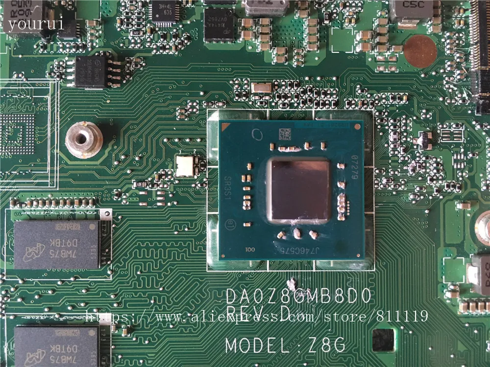 yourui для acer aspire a315 a315 32 laptopmotherboard da0z8gmb8d0 с n4000 проверка п