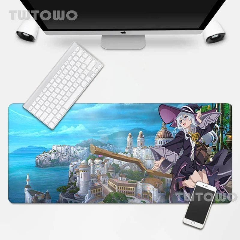 

Mouse Pad Gamer Large Home HD MousePads Majo No Tabitabi the Journey of Elaina Carpet Soft Office Natural Rubber Laptop