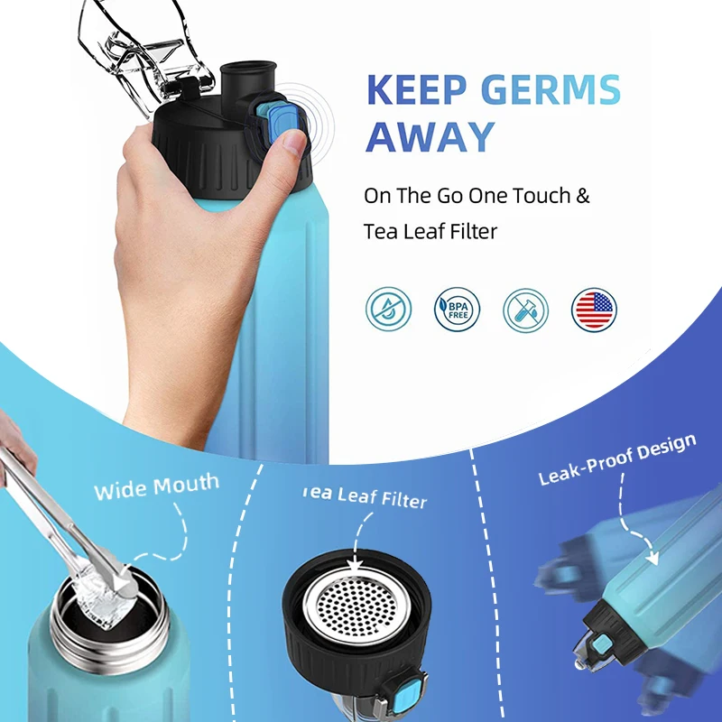 FEIJIAN вакуумные фляжки и термосы из нержавеющей стали изолированная Спортивная