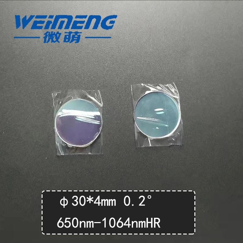 

Клиновое зеркало Weimeng Φ 30*4 мм угол: 0,2 градусов нм и нм HRcoating 60 градусов кварц для лазерной машины, оптики и оборудования