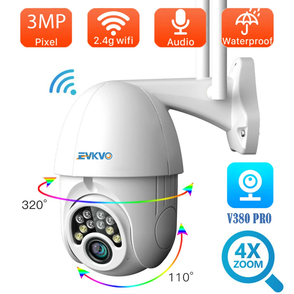 

IP-камера PTZ, 3 Мп, 1080P, Wi-Fi, ИК, ночное видение