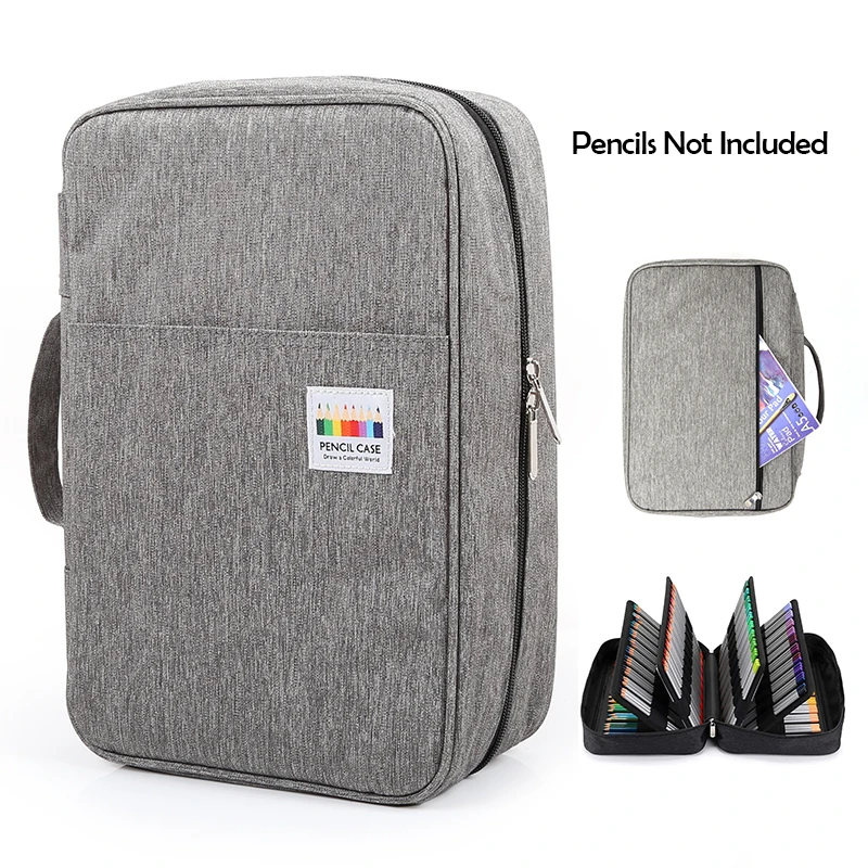 

300 Slots Big Large Capacity Pencil Bag Case Organizer Cosmetic Bag For Colored Pencil Watercolor Markers Gel Pens Great Gifts