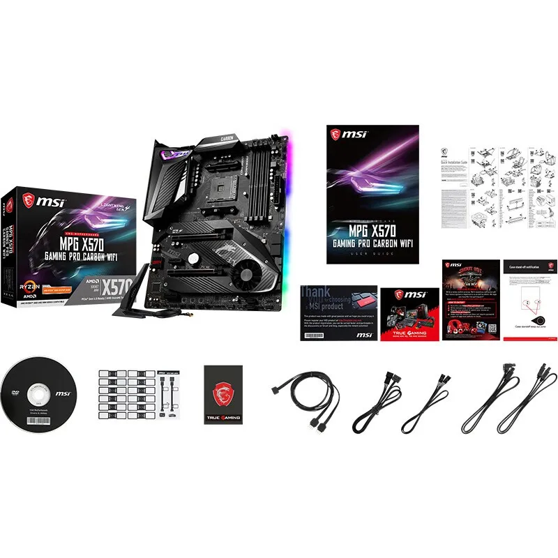 

Brand New MSI MPG X570 GAMING PRO CARBON WIFI ATX Motherboard support Ryzen 5900X/5800X/5600X/3700X (AMD X570/Socket AM4)