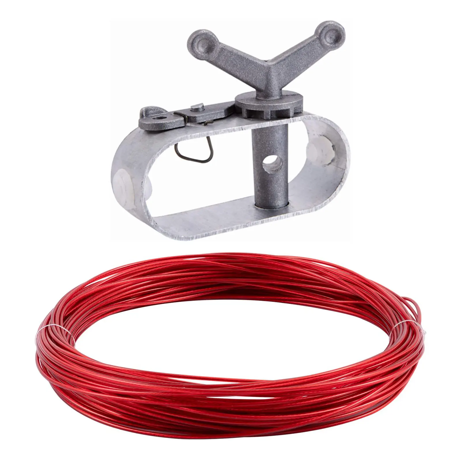 

Pro Swimming Pool Cover Cable Winch Kit 100ft for Above Ground Swimming Pool Cover Plastic-coated Wire Fastener