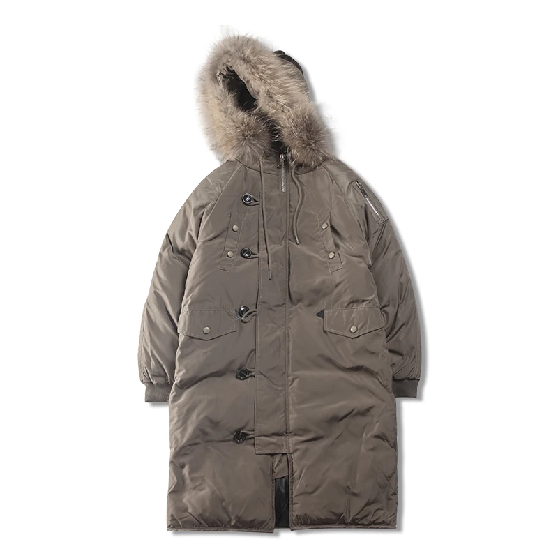 Мужская зимняя куртка из утиного пуха теплая для влюбленных капюшон