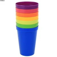 7pcslot 7 color portable rainbow suit cup picnic tourism plastic coffee tea cup household cups