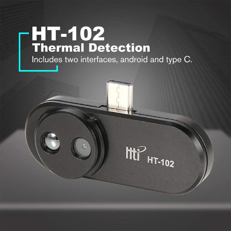 

HT-102 Mobile Phone Thermal Infrared Imager Support Video Pictures for android-Type C Thermal Imaging Temperature Detector