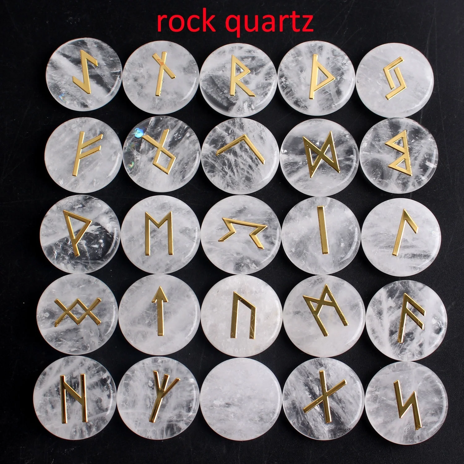 

25Pcs Natural Agate Round Crystal Rune Stone Runes Amethyst Divination Fortune-telling Reiki Healing Meditation Gift Decor
