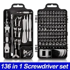 Набор отверток 135 в 1 Профессиональный шестигранный звездообразный ключ PH2 наконечники магнитные биты отвертка Мини инструмент чехол для ремонта