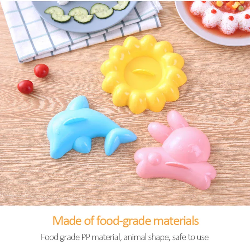 Rice Ball Mold Set Cartoon Rabbit Pattern Sushi Making Kit Bento Accessories Mould Seaweed Cutter Kitchen Tools | Дом и сад