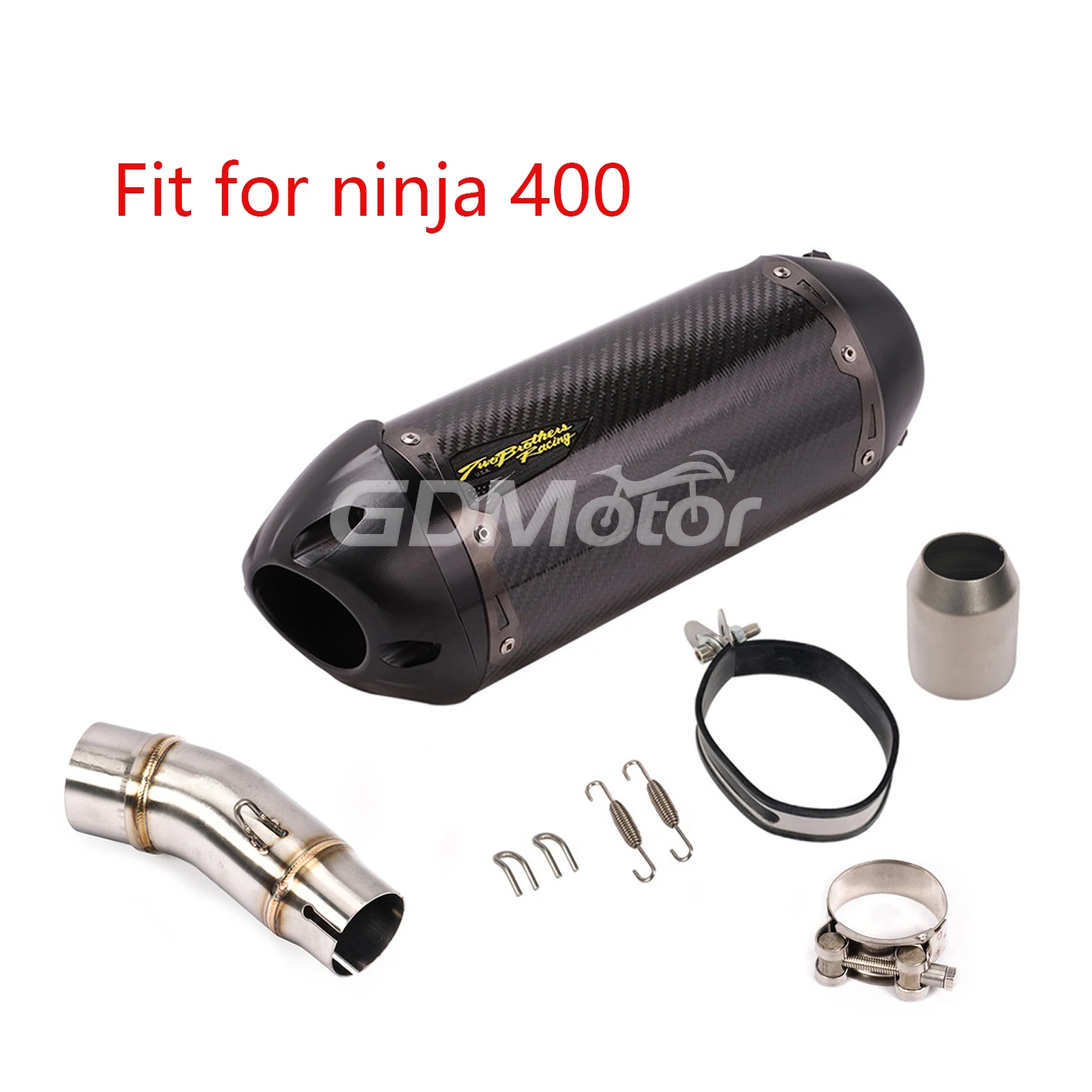 

For Ninja 400 Slip-on Exhaust Middle Pipe connect with two brotherss Muffler Escape Moto For Kawasaki Z400 Ninja400 2018 2019