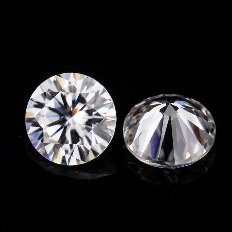 

Test positive 5.5mm 0.6ct round brilliant cut GH color moissanites loose stone beads for rings jewelry making