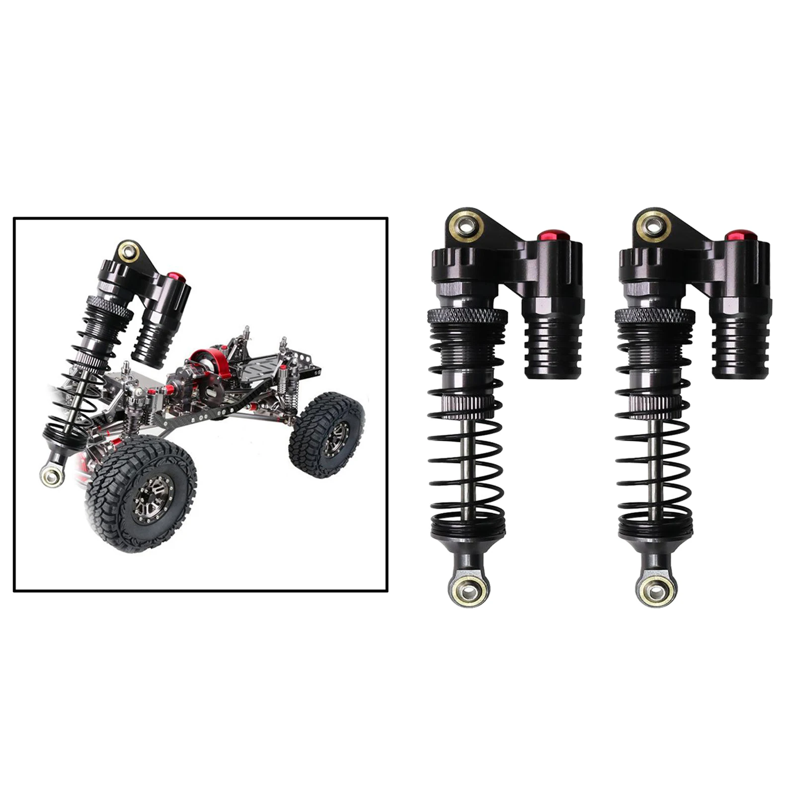 

2x RC Car shock Absorber 1/10 for SCX10 90046 D90 Model RC 4WD Car