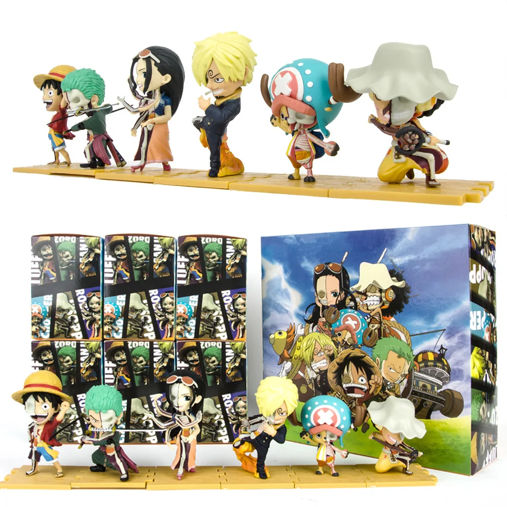 

One Piece Half Anatomy Collectibles Luffy Zoro Nami Usopp Sanji Tony Tony Chopper Nico Robin Brook Collection Figma Kids gifts